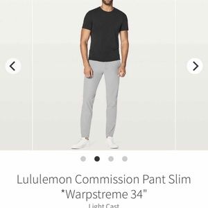 Lululemon Commission Pant Slim *Warpstreme 34" waist 33